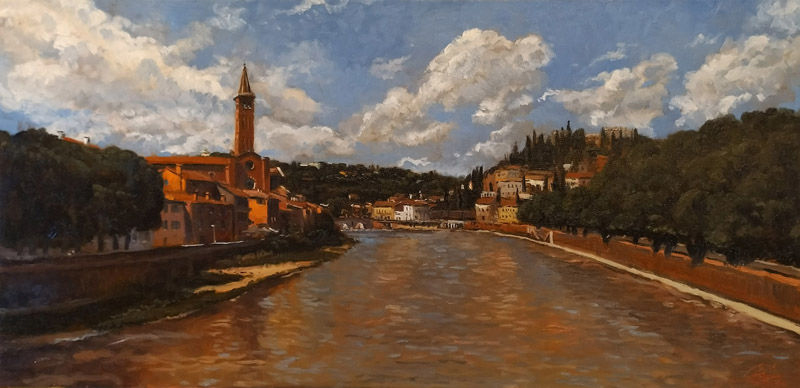 Verona Adige Kunstmaler pittore painter dipinto Gemälde 