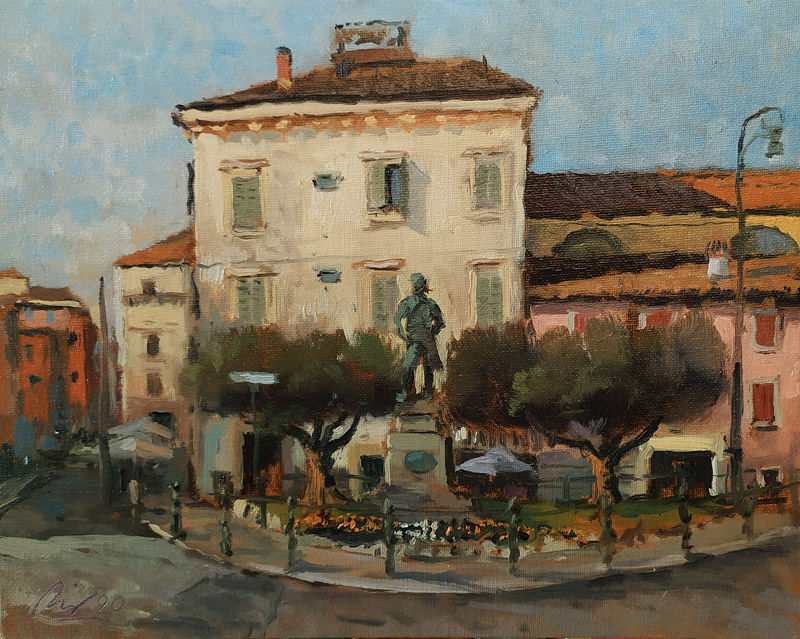 Verona Centro Storico Kunstmaler pittore painter dipinto Gemälde 