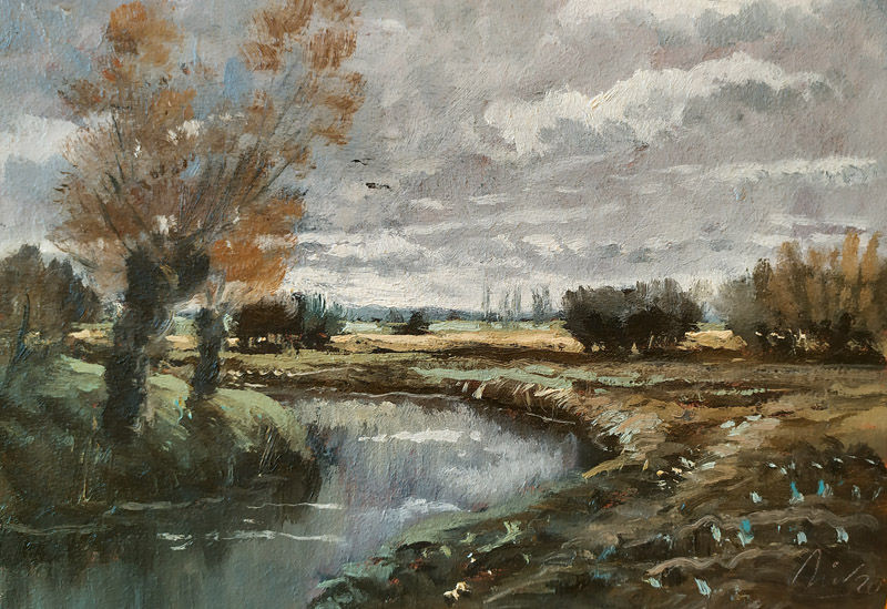 Pianura padana Kunstmaler pittore painter dipinto Gemälde 