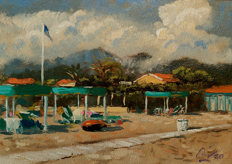 Toscana Marina Pietrasanta Kunstmaler pittore painter dipinto Gemälde 