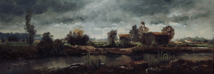 Paesaggio con temporale