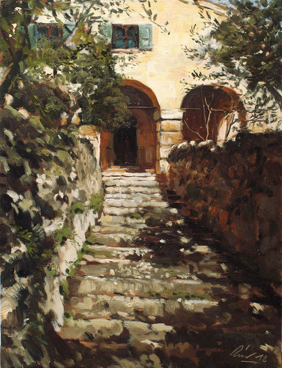 Verona San Rocchetto Kunstmaler pittore painter dipinto Gemälde 