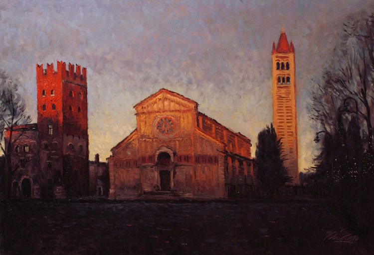 Verona San Zeno Kunstmaler pittore painter dipinto Gemälde 