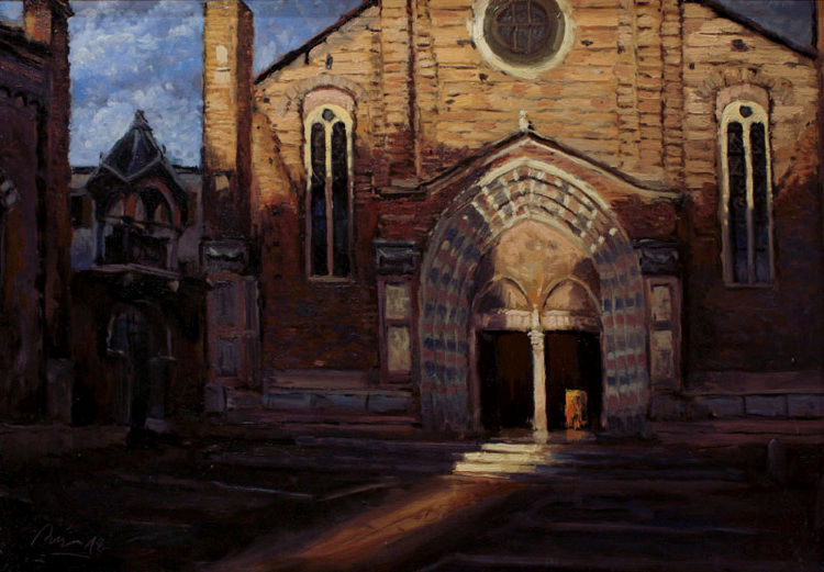Verona Sant'Anatasia Kunstmaler pittore painter dipinto Gemälde 