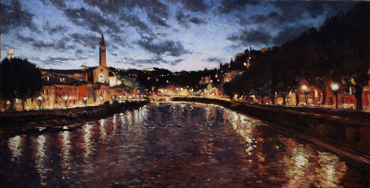 Verona pittore painter dipinto Adige